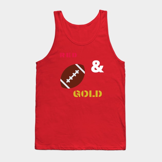 Red & Gold Tank Top by Courtney's Creations